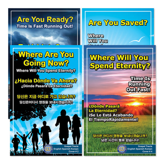 English Spanish & Korean Gospel Bible Tracts