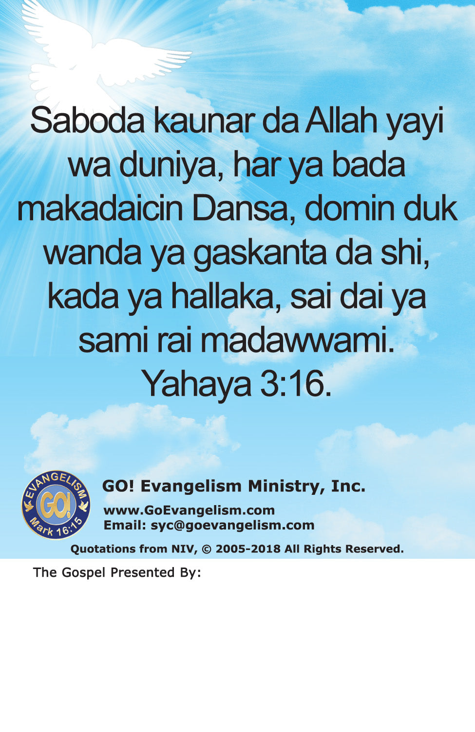 Hausa Gospel Bible Tracts