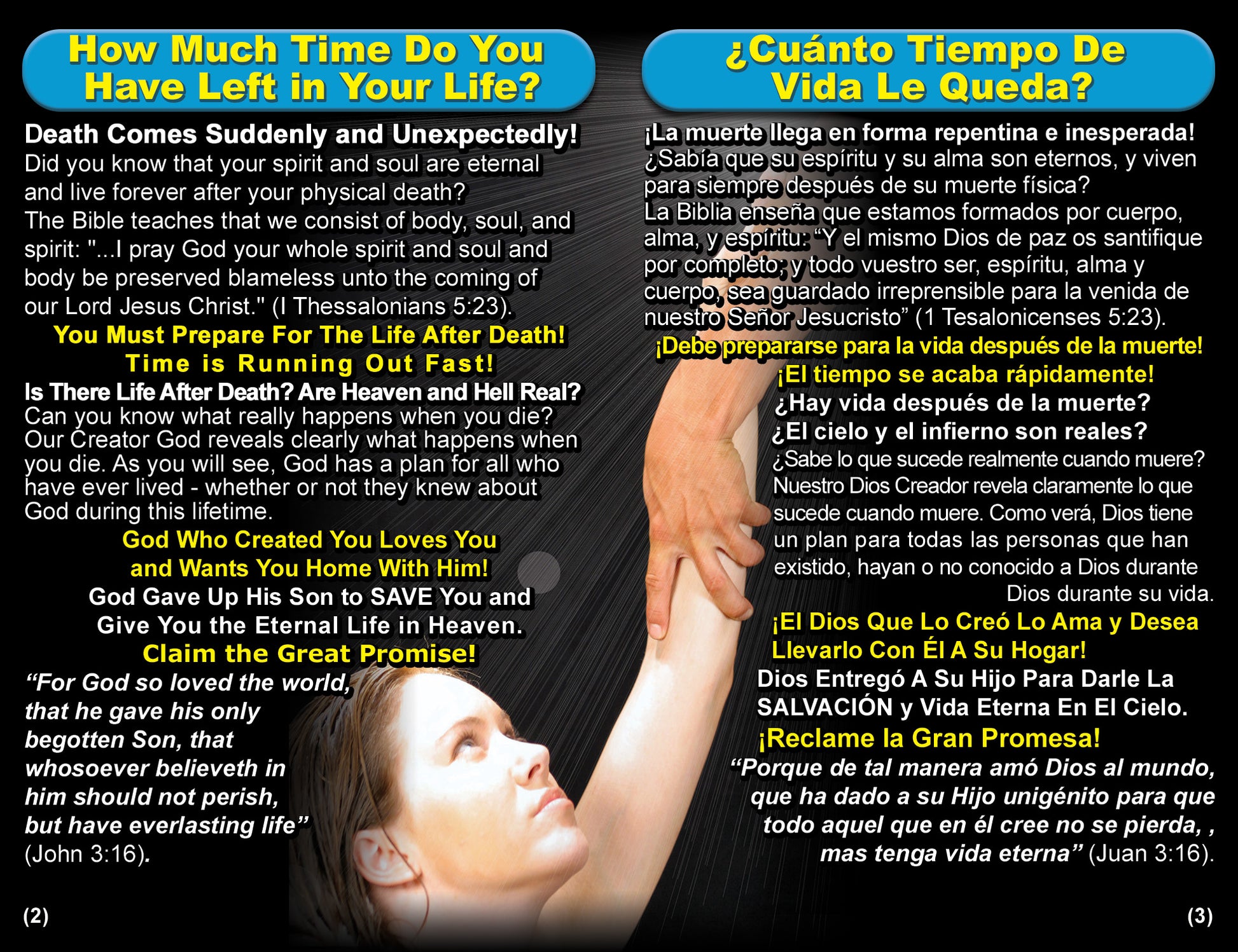 English & Spanish Rapture Gospel Bible Tracts - BibleTracts.org - GO! Evangelism