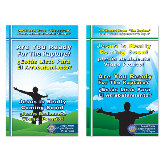 English & Spanish Rapture Gospel Bible Tracts