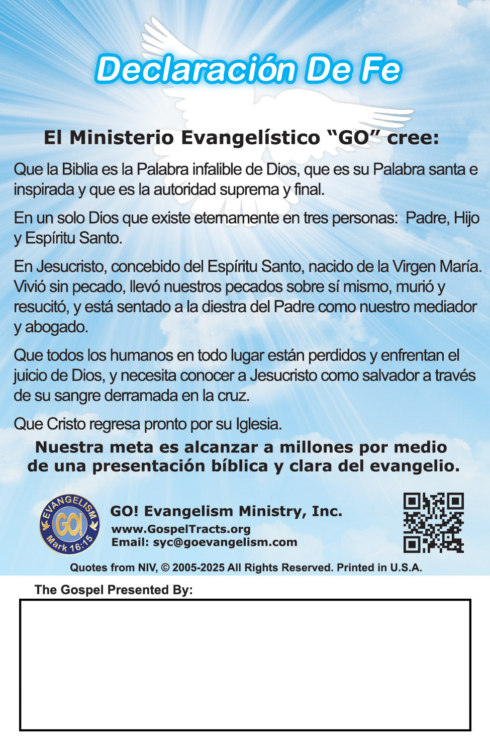 Spanish Gospel Bible Tracts